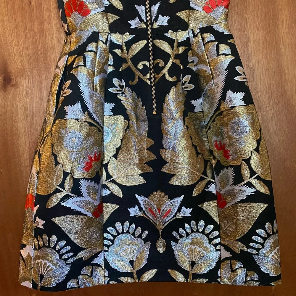 Ted Baker Imoen Opulent Orient Jacquard Dress Womens Size 1 US 4 Pocket Cocktail - Picture 7 of 11